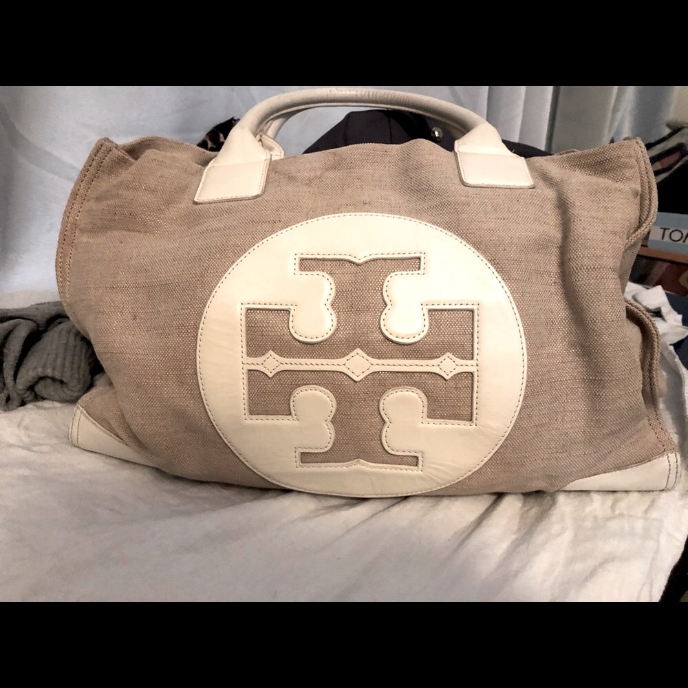 Tory Burch Ella metallic large tote